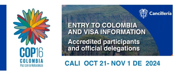 Reminder of visa procedures for COP16